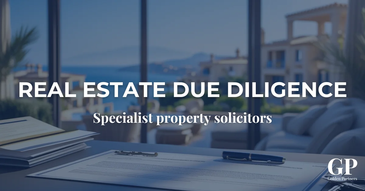 Documents on a desk in a luxury coastal office, representing professional real estate solicitors and real estate lawyers providing property due diligence in Spain.