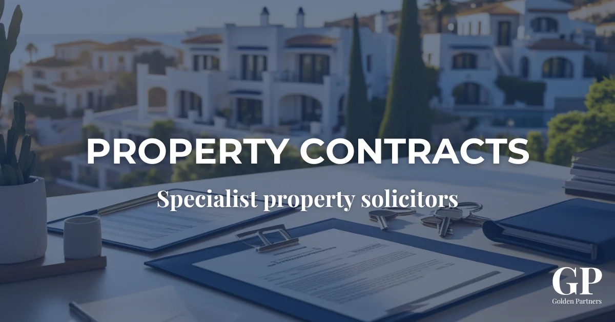 Real estate property contracts reviewed by specialist property solicitors in Spain, symbolizing legal precision in real estate transactions.