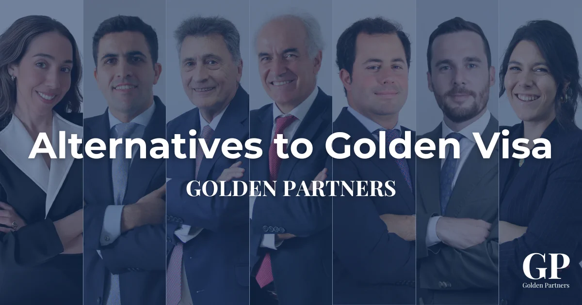 Golden Partners legal team posing for a professional group photo, illustrating expert guidance on the former Golden Visa Spain program and its current alternatives.
