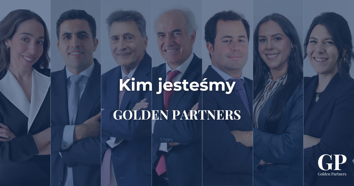 Zespół Golden Partners pozujący do profesjonalnego zdjęcia biznesowego, przedstawiający stronę informacyjną Kim jesteśmy.
