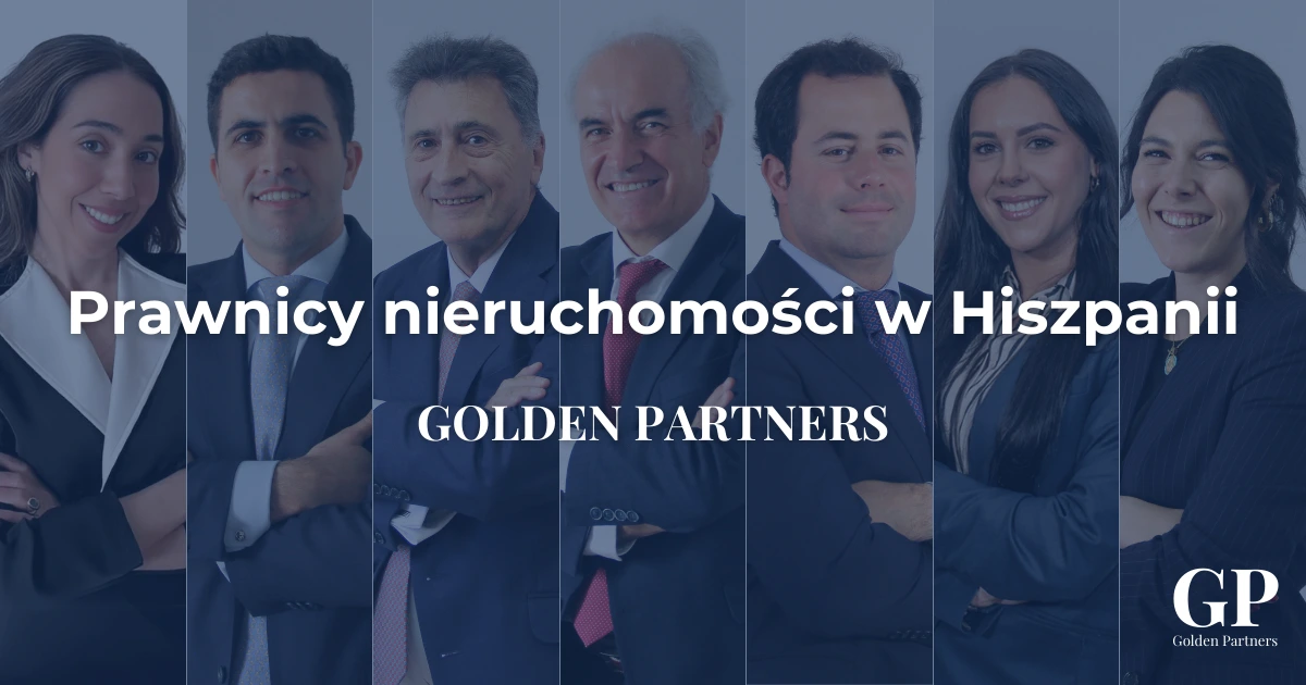 Zespół prawników Golden Partners pozujący do zdjęcia biznesowego, przedstawiający specjalistów jako prawnicy nieruchomości w Hiszpanii.