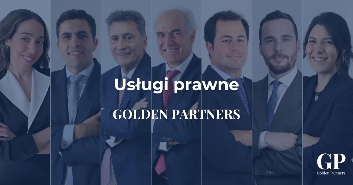 Zespół prawników Golden Partners pozujący do zdjęcia korporacyjnego, reprezentujący profesjonalne usługi prawne dla klientów zagranicznych w Hiszpanii.